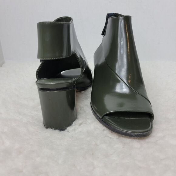 Vince Julianna Womens Size 6 Heel Shoe Ankle Strap Green Patent Leather Open Toe - Picture 6 of 9